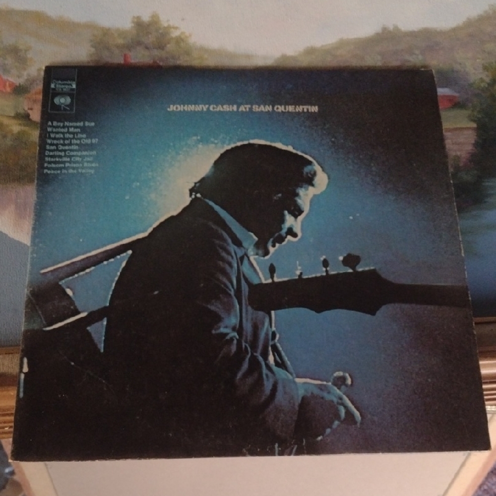 Johnny Cash at San Quentin Album - Blue and Black
